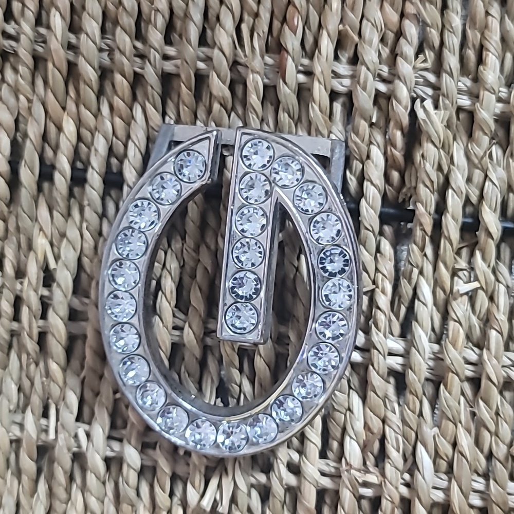 Rhinestone letter G belt buckle